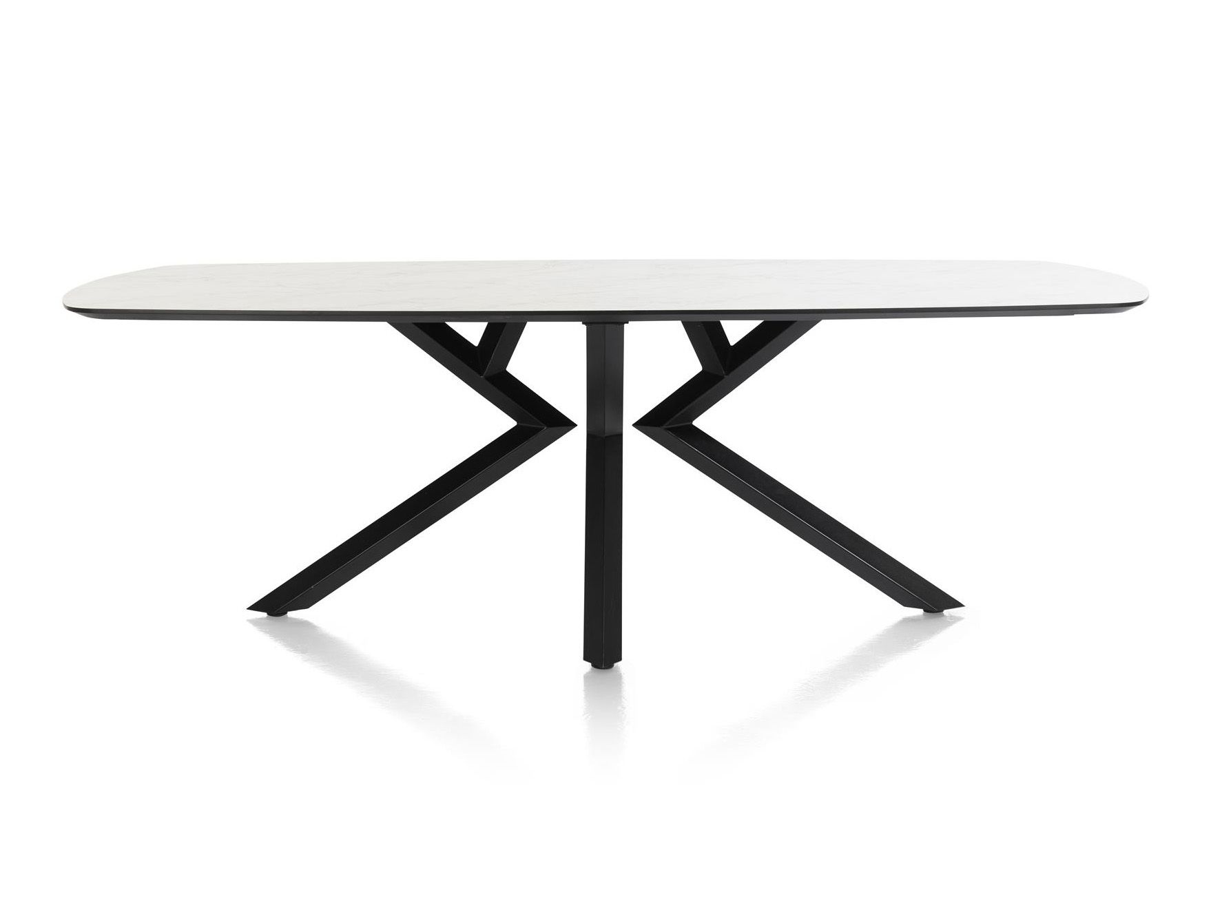 Eetkamertafel MASURA - Witte marmerlook