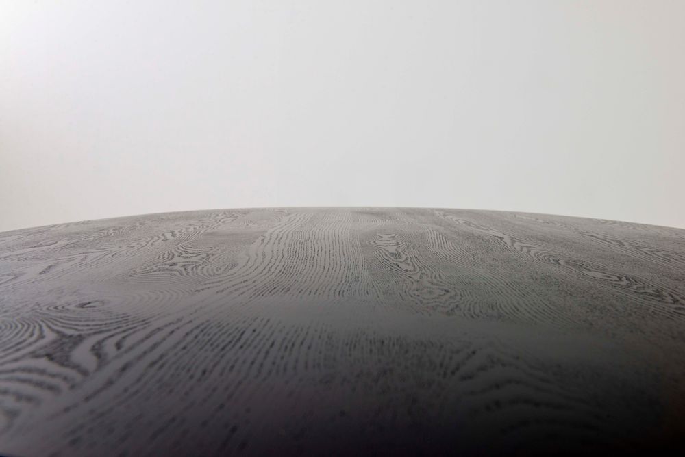 Ovale tafel COX - Zwart hout/metaal TRS CO1224