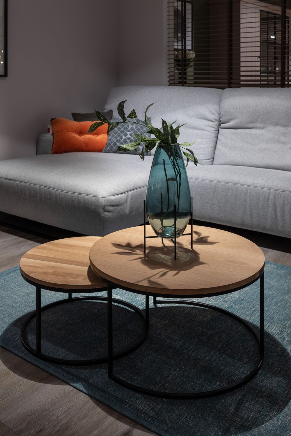 Set van 2 ronde salontafels GLASGOW - Espresso FDF-18-000098