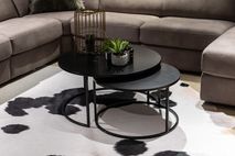 Set van 2 salontafels KUBUS - Zwart FDF KU SA RON