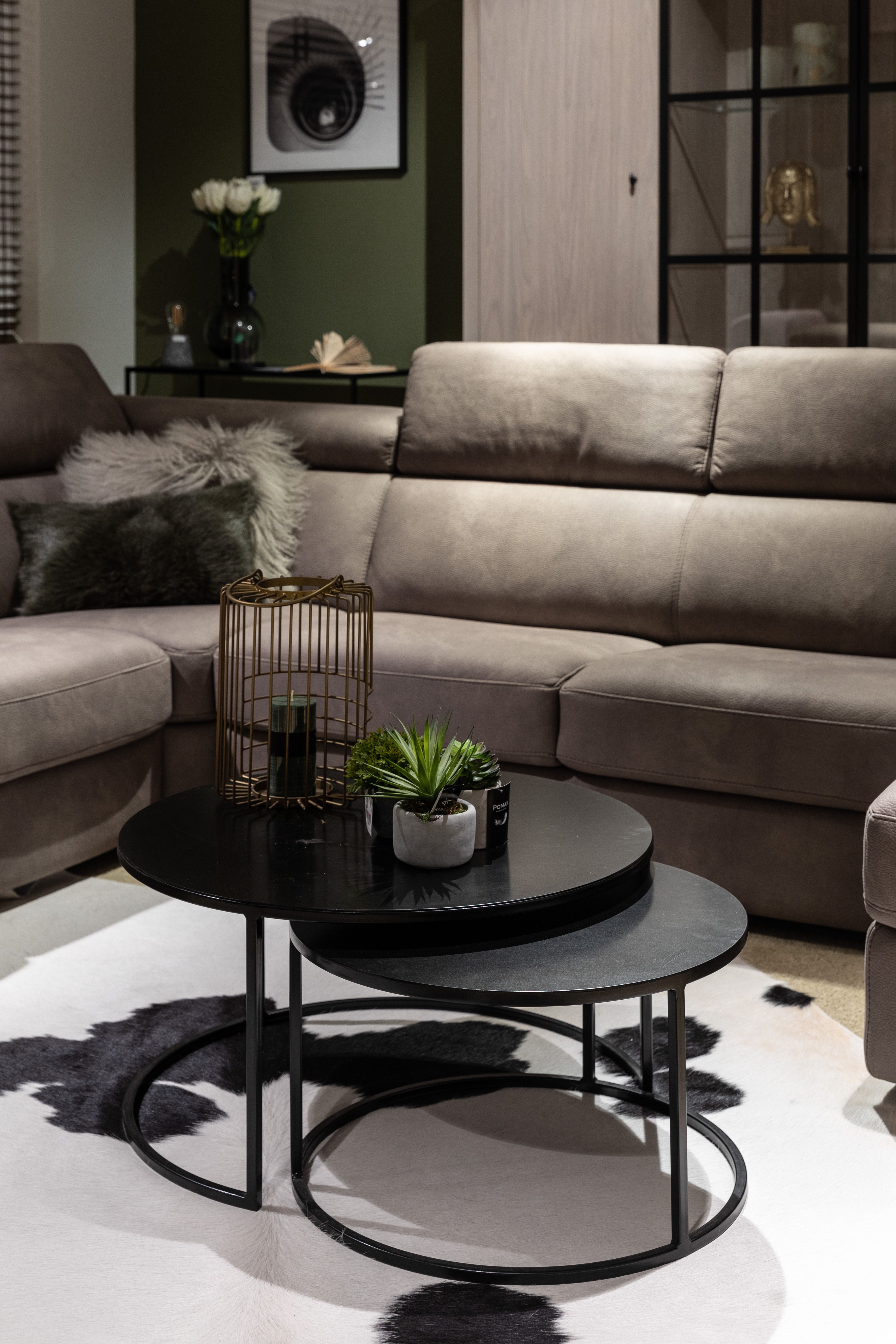 Set van 2 salontafels KUBUS - Zwart