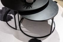 Set van 2 salontafels KUBUS - Zwart FDF KU SA RON