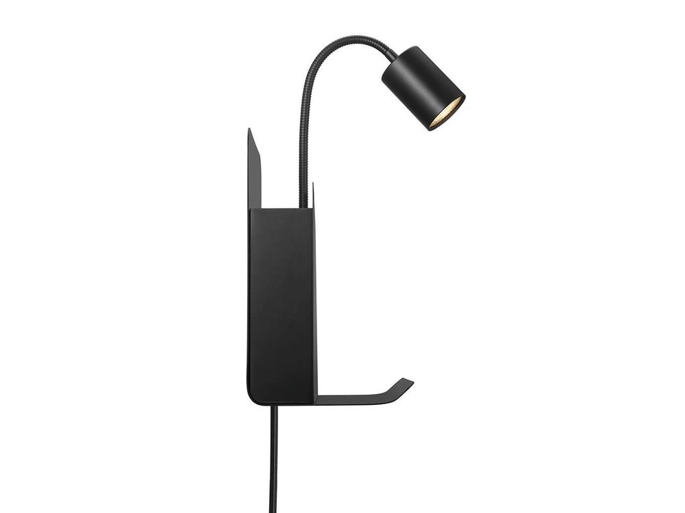 Wandlamp met houder ROOMI - Zwart metaal NLX 2112551003