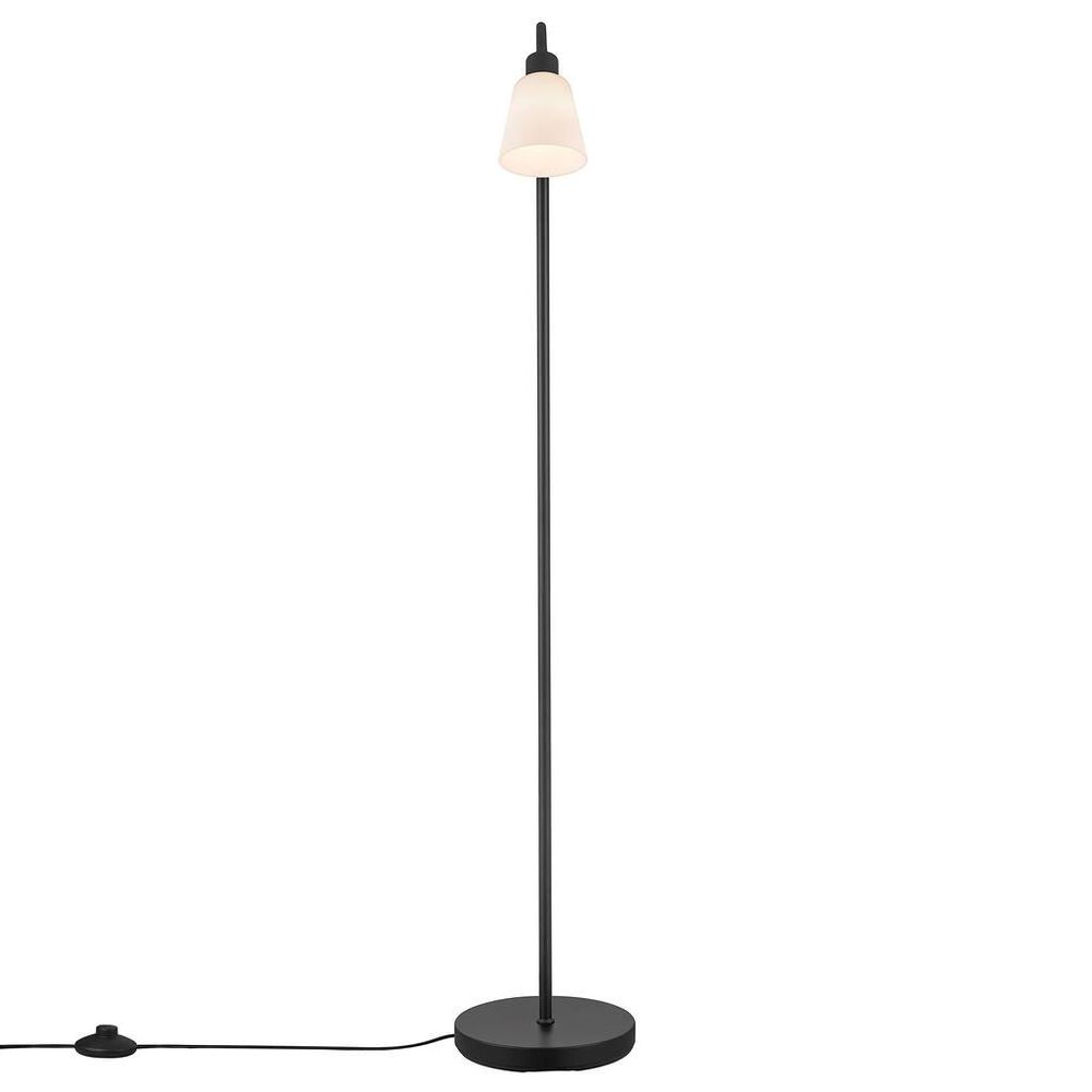 Vloerlamp MOLLI 1 - Zwart/gesatineerd glas NLX 2112834003