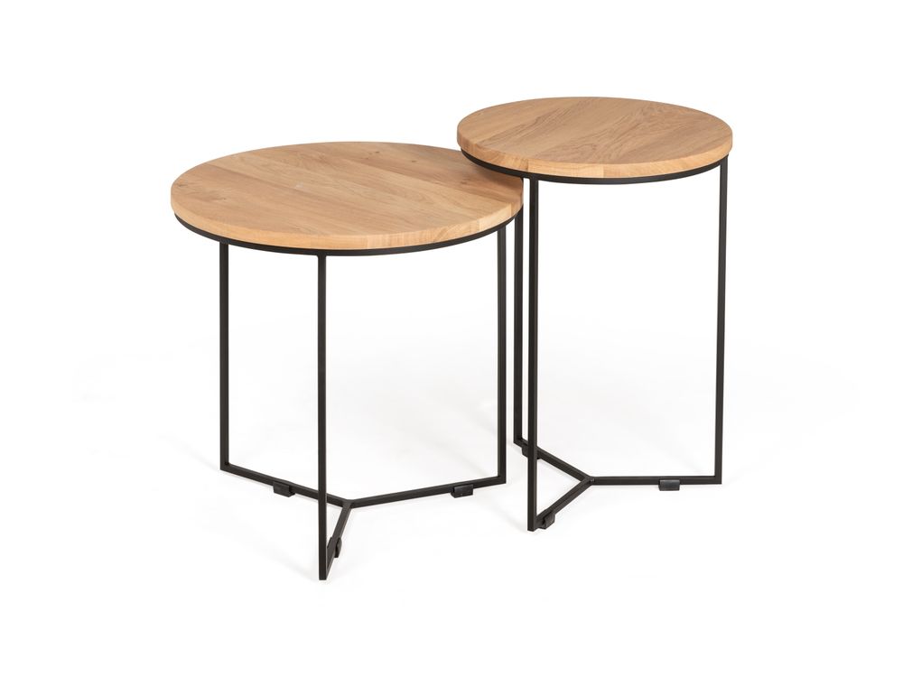 Bijzettafel ISAK - Eik naturel/zwart metaal VDC IS BT50