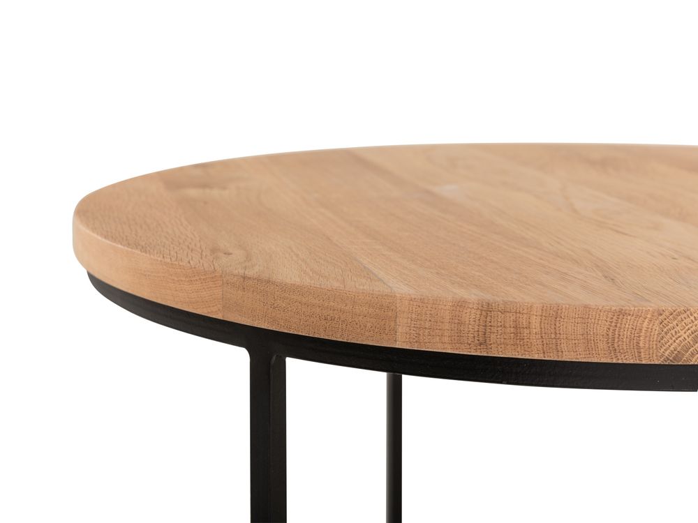 Bijzettafel ISAK - Eik naturel/zwart metaal VDC IS BT50
