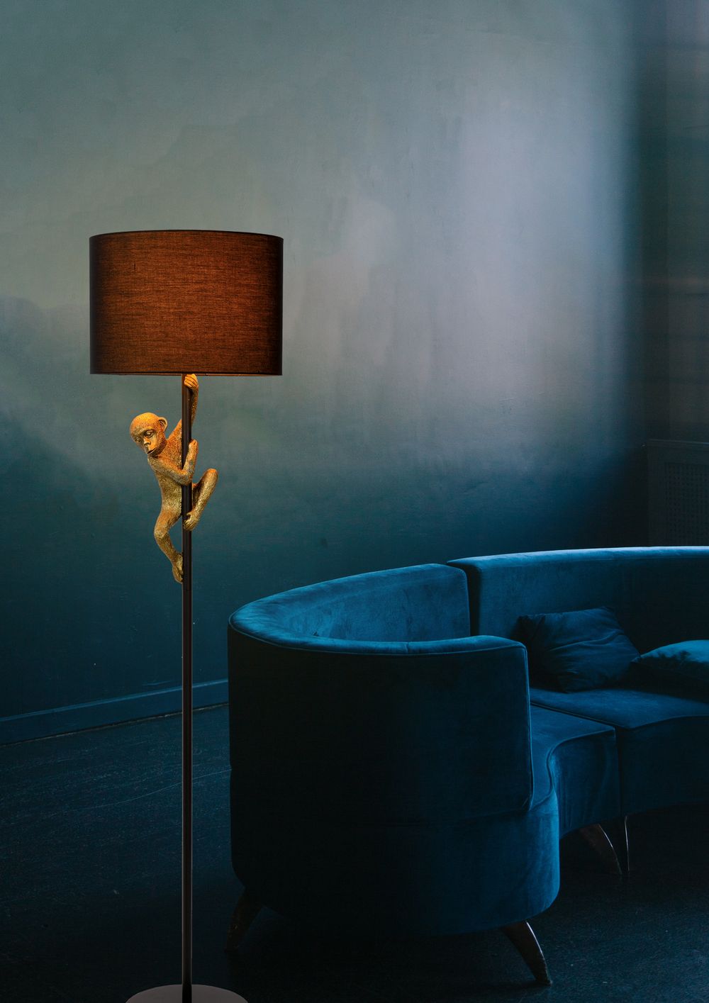Vloerlamp CHIMP - Goud/zwart LCD107028130