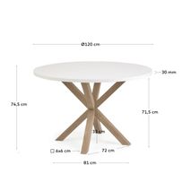Eetkamertafel ARGO - Wit/houteffect KAV CC6020M05