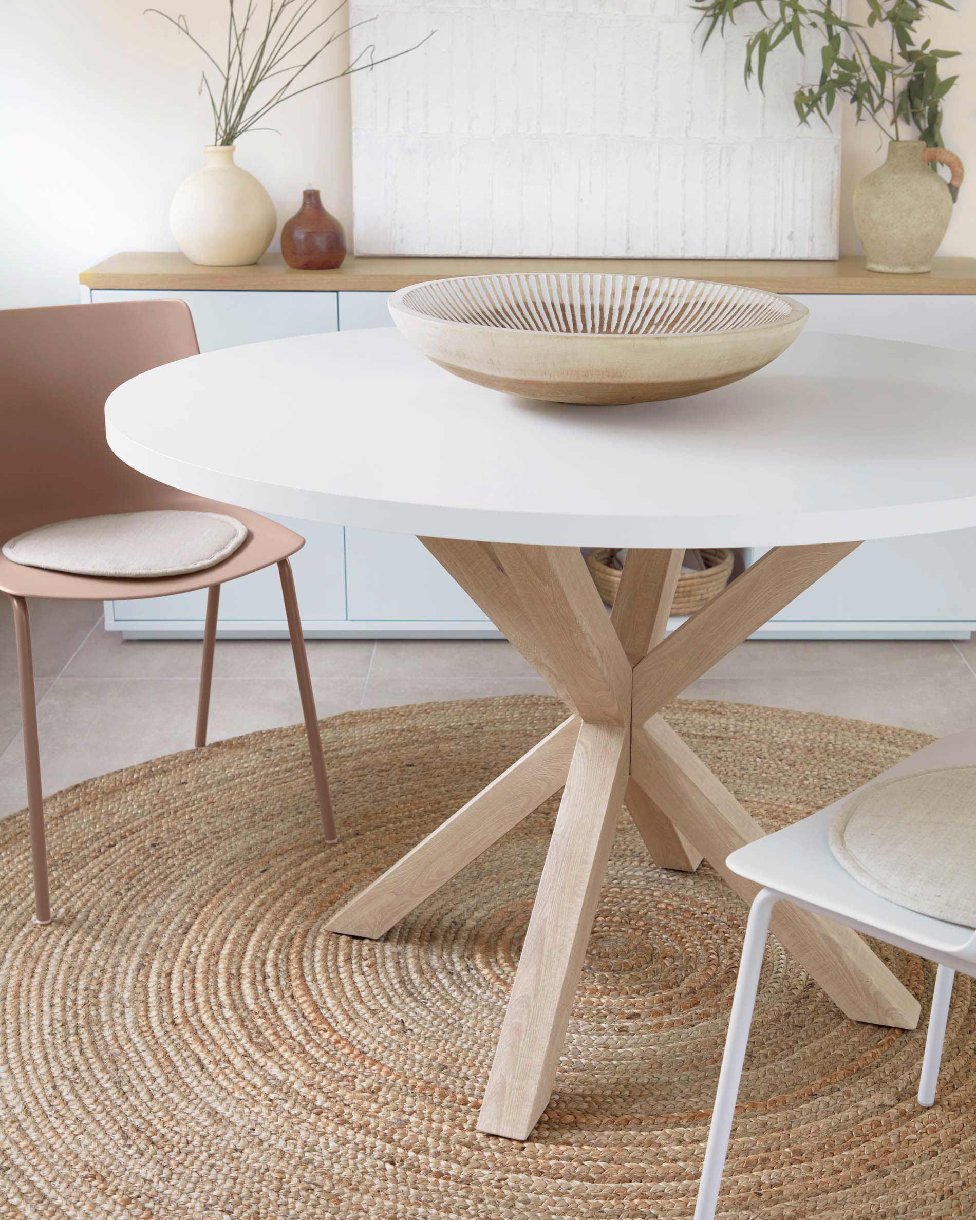 Eetkamertafel ARGO - Wit/houteffect