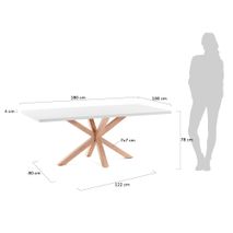 Eetkamertafel ARGO - Wit/houteffect KAV C430L05