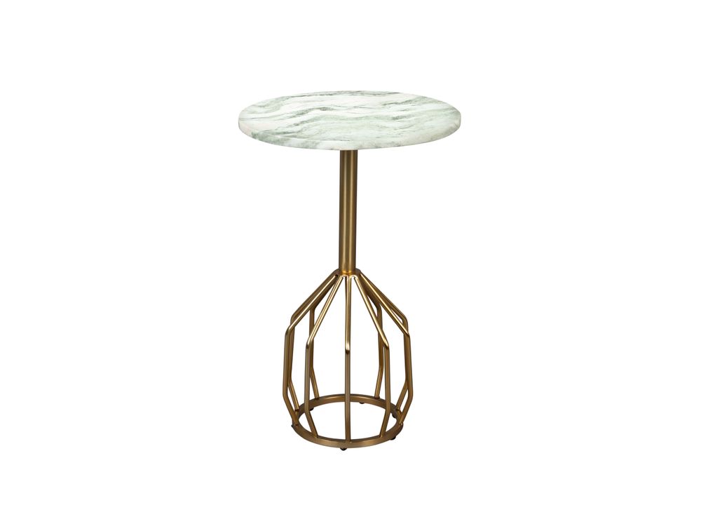 Bijzettafel SALERNO - Witgroen/messing ZVR 2300275