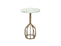 Bijzettafel SALERNO - Witgroen/messing ZVR 2300275