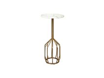 Bijzettafel SALERNO - Witgroen/messing ZVR 2300276