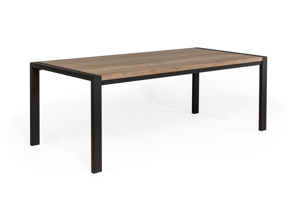 Eetkamertafel CARLTON - Natuur/zwart metaal MXF CAR T19