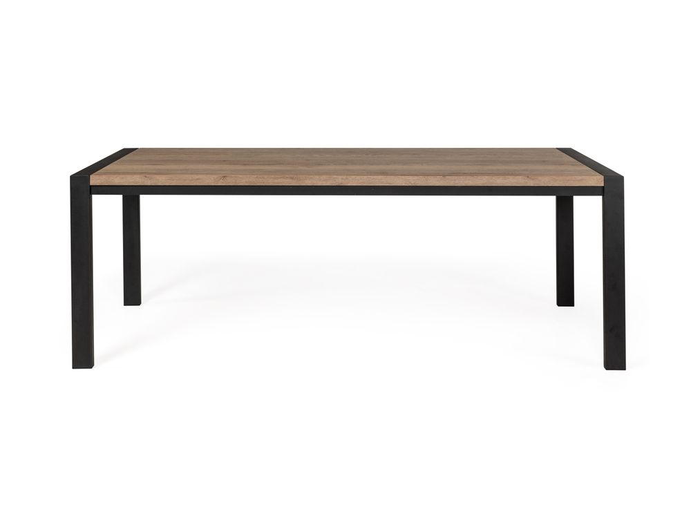 Eetkamertafel CARLTON - Natuur/zwart metaal MXF CAR T19