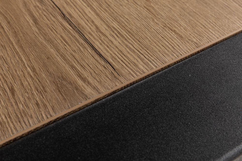 Eetkamertafel CARLTON - Natuur/zwart metaal MXF CAR T19