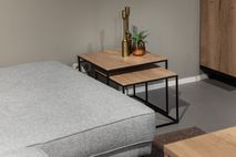 Set van 2 salontafels SIMON - Natuur/zwart metaal MXF SM SAS2