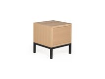 Nachttafel met deur ARGOS - Eiken/zwart metaal KRE AR NTD