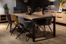 Eetkamertafel CARLTON - Natuur/zwart metaal MXF CAR T19