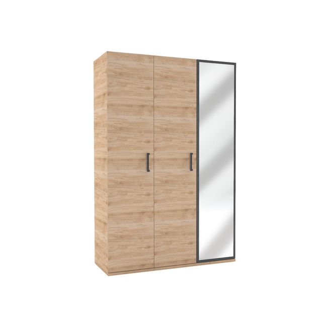 3-deurs kleerkast IRONY - Blank eik