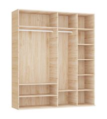 4-deurs kleerkast IRONY - Blank eik INF-2-000027