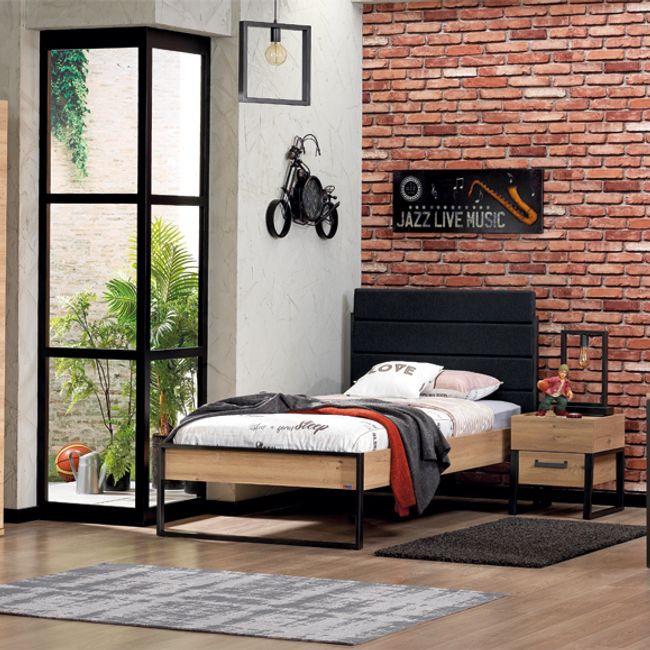 Bed 120x200 IRONY - Recht hoofdbord