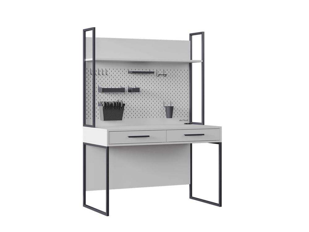 Bureau LEGEND inclusief opbouw - Wit BMO LE BUO