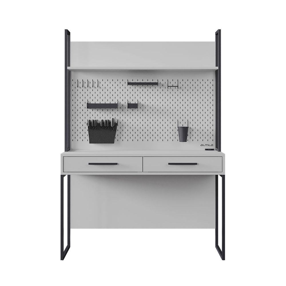 Bureau LEGEND inclusief opbouw - Wit BMO LE BUO