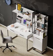 Bureau LEGEND inclusief opbouw - Wit BMO LE BUO