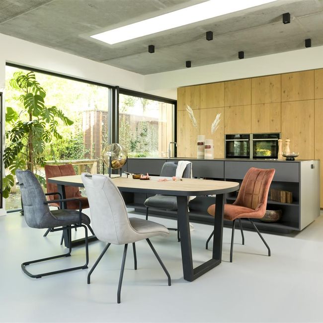 Barstoel MICHIEL met swingframe - Antraciet