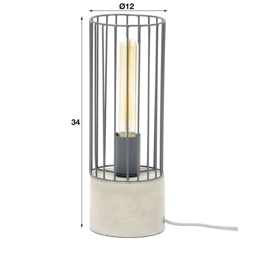 Tafellamp CILINDER - Beton/zwart ZLS 7408-48C