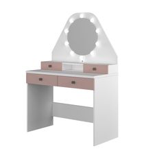 Make-up tafel VANITY STAR - Wit/roze BMO VST PW