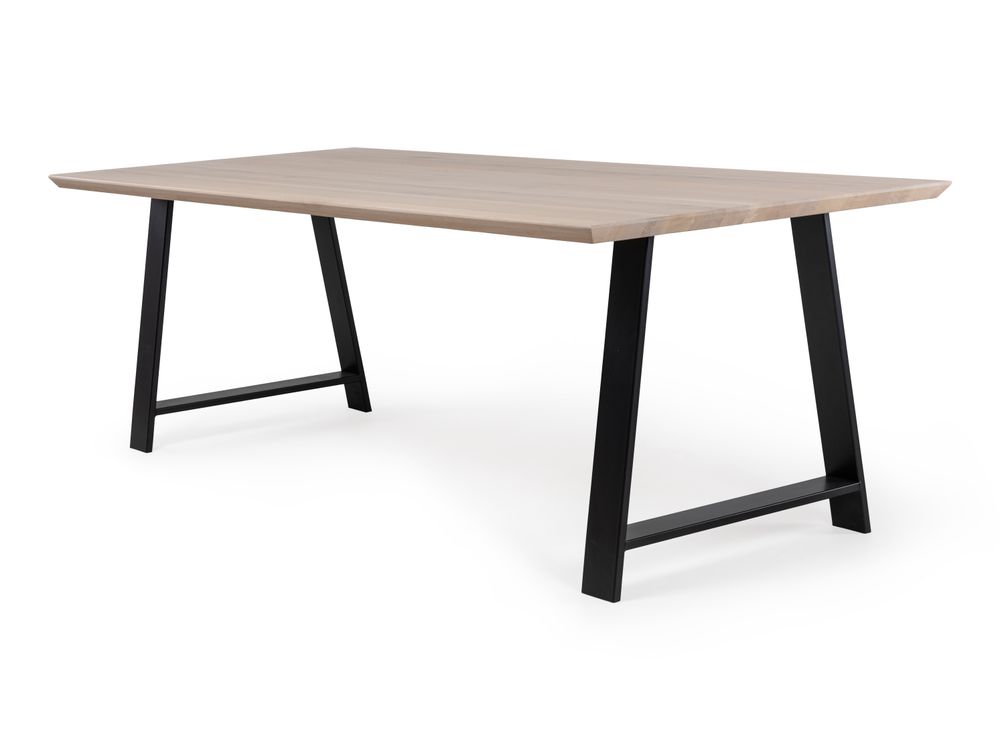Eetkamertafel FLORO - Smoked oak/zwart FDF FL T23-SMPU
