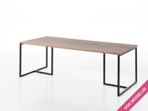 Eetkamertafel FLORO - Smoked oak/zwart FDF FL T23-SMPU