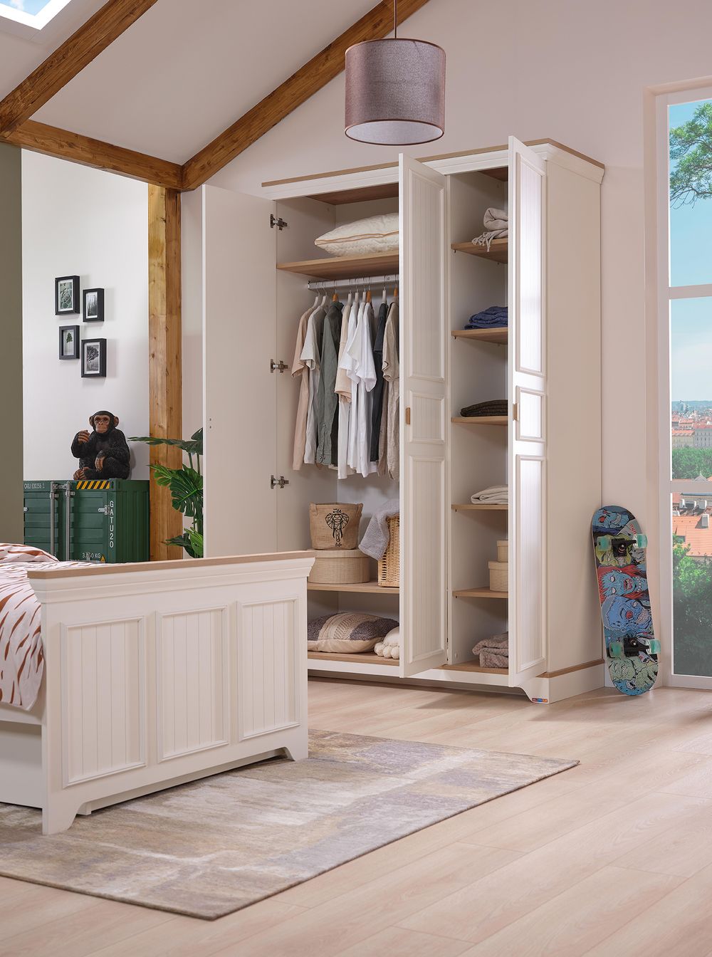 3-deurskast MONTE - Wit BMO MO K3