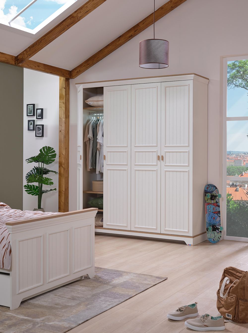 4-deurskast MONTE - Wit BMO MO K4