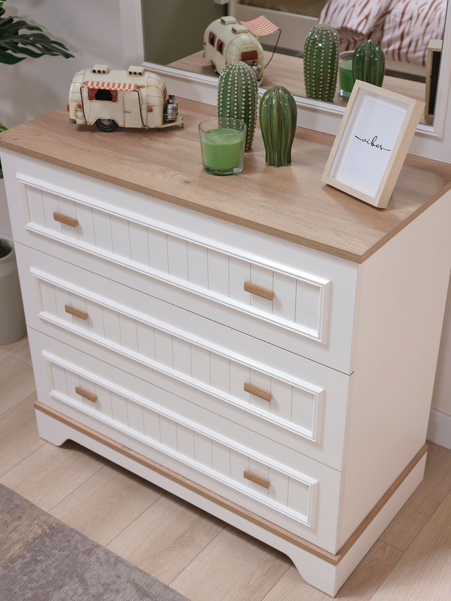 Commode Monte landelijke stijl wit
