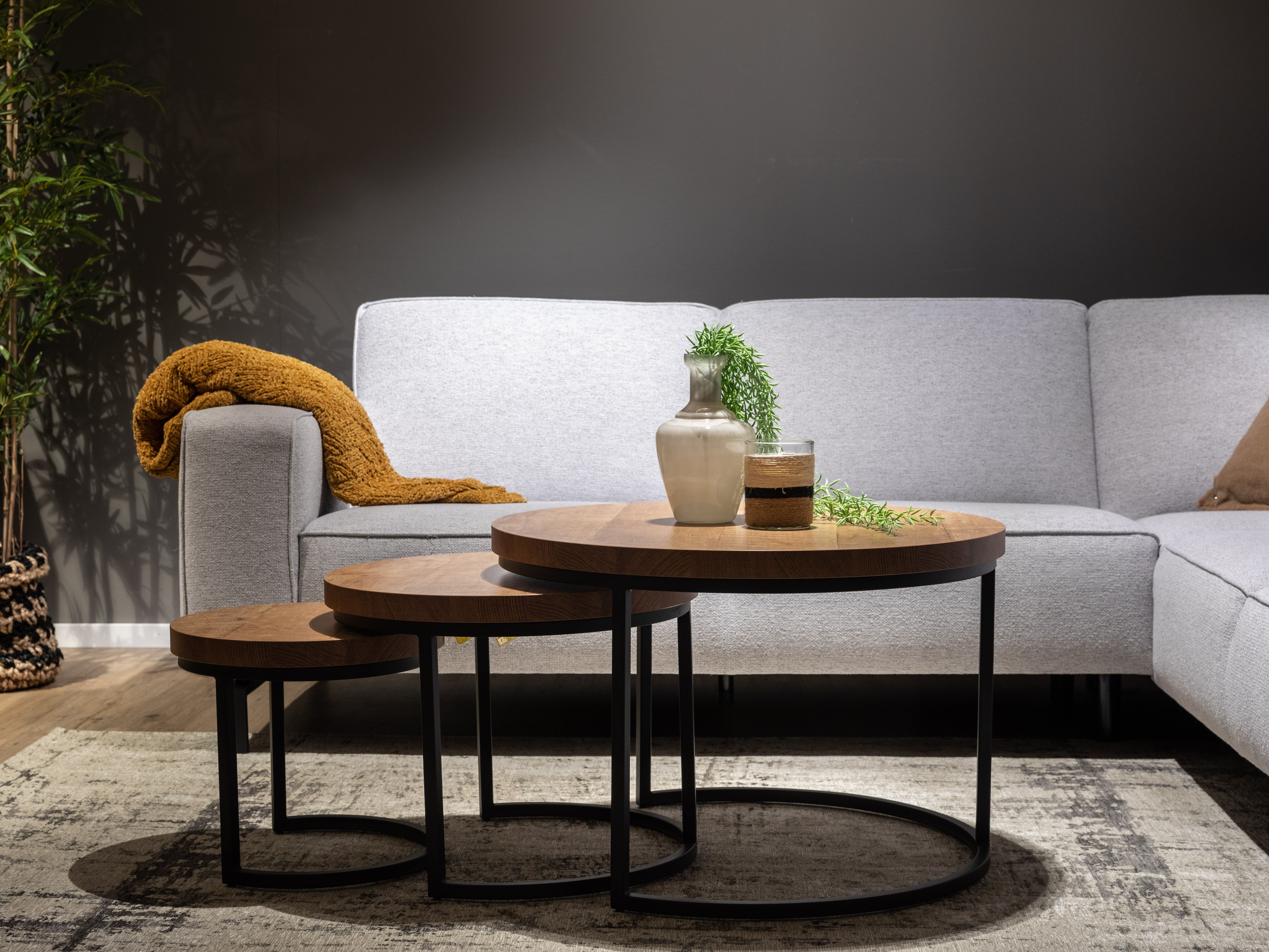 Salontafels, set van 3 HUGO - Old Teak