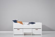 Kajuitbed met hut - Wit SCE 420610