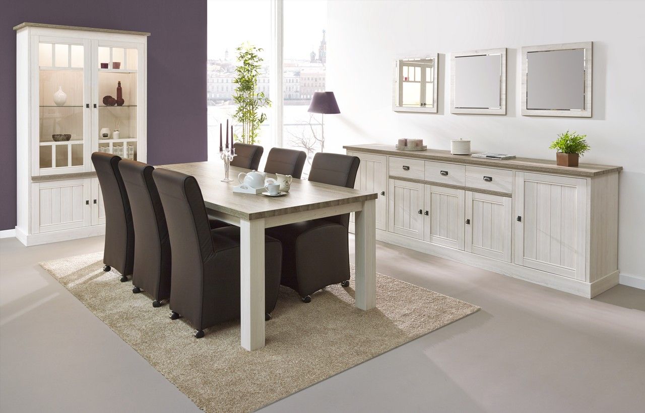 Dressoir YORK 5 deuren - Lariks & Crystal Oak