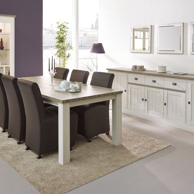 Dressoir YORK 5 deuren - Lariks & Crystal Oak