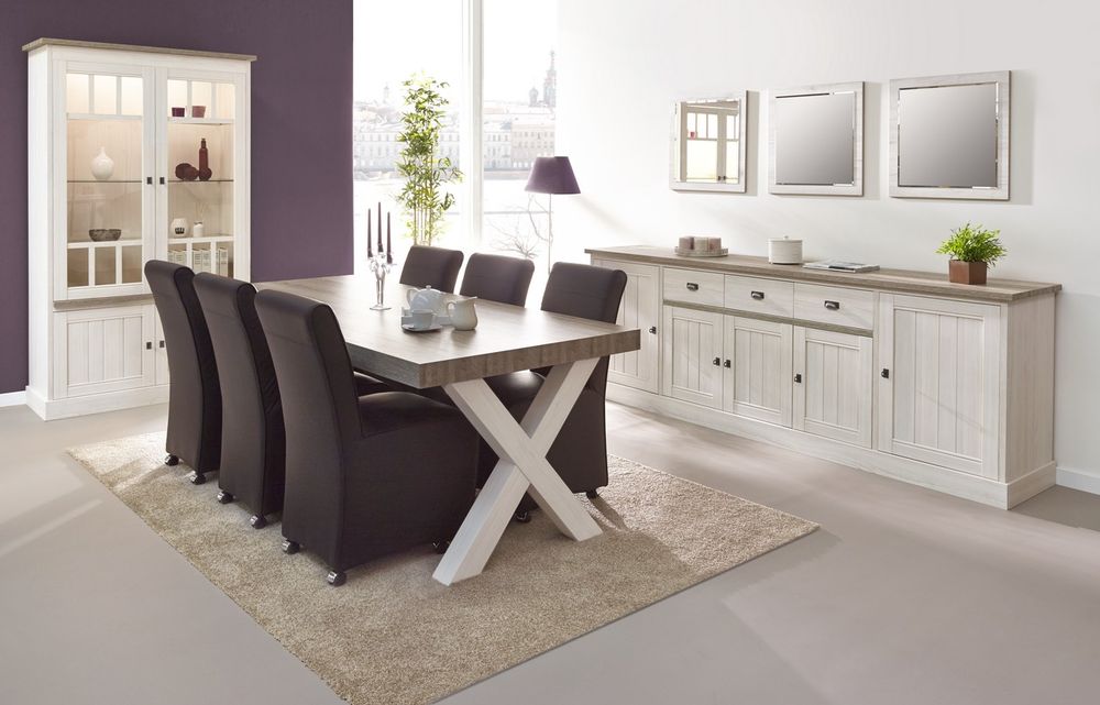 Dressoir YORK 5 deuren - Lariks & Crystal Oak  MBR-1-000001