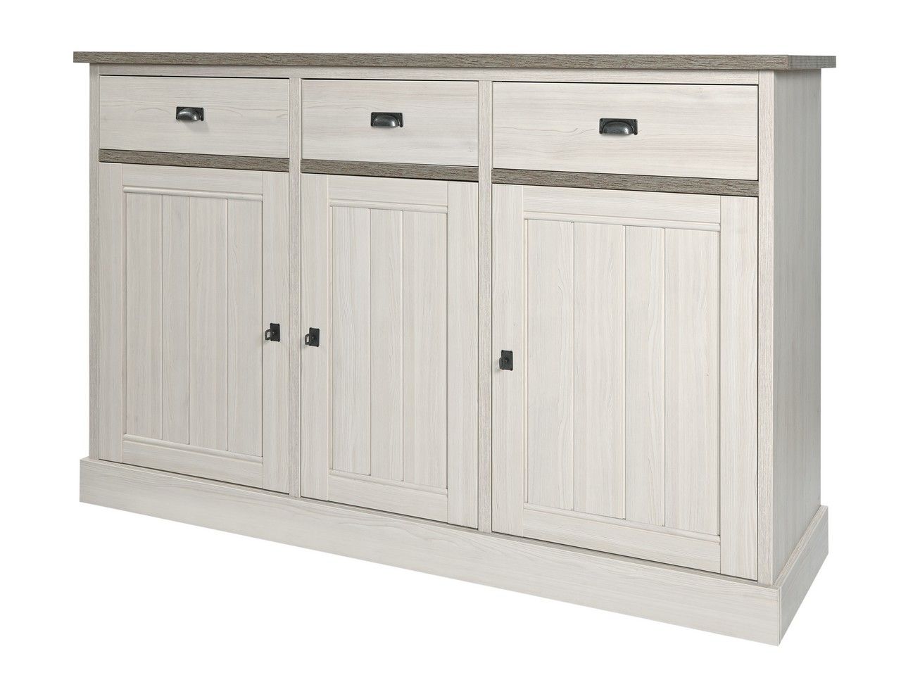 Highboard YORK - Lariks & crystal oak beige