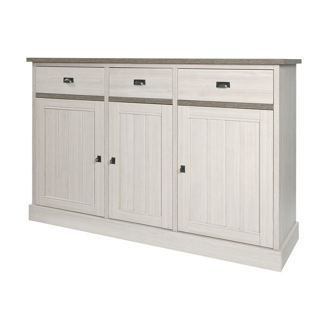 Highboard YORK - Lariks & crystal oak beige