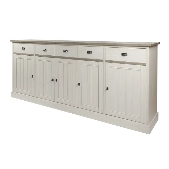 Dressoir YORK 5 deuren - Crystal oak beige