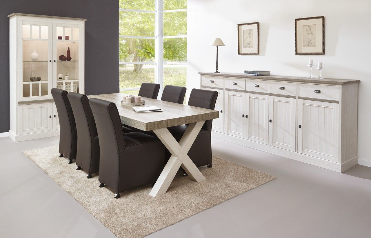 Dressoir YORK 5 deuren - Crystal oak beige