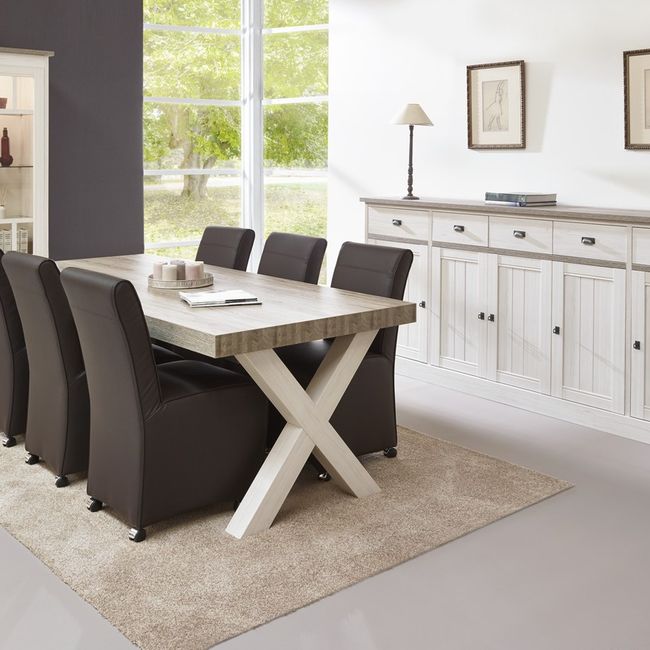 Dressoir YORK 5 deuren - Crystal oak beige