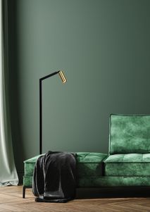 Vloerlamp SYBIL - Zwart/messing LCD457990130