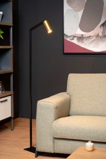 Vloerlamp SYBIL - Zwart/messing LCD457990130