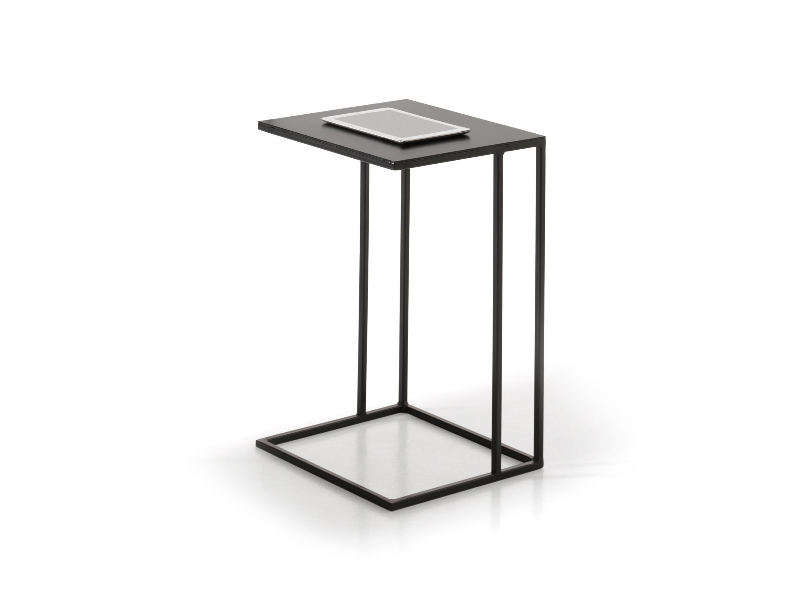 Bijzettafel KUBUS - Zwart metaal